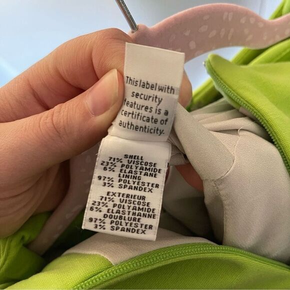 Diane Von Furstenburg Agatha Knit Lime Green Mini Dress Retro Rave Festival Sz 4 - Picture 8 of 10